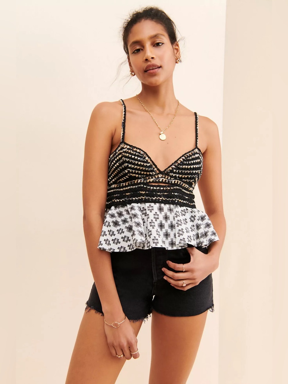 Anthropologie Freida Layered Corset Tank